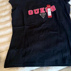Guess Kids Black Tee with Red Logo